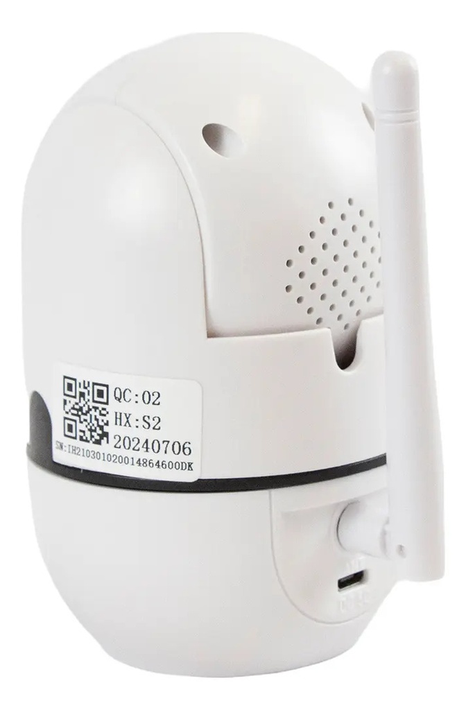 Cámara De Seguridad Ip Wifi Dakota 1080p Visión Nocturna Inalámbrica Interior Blanco