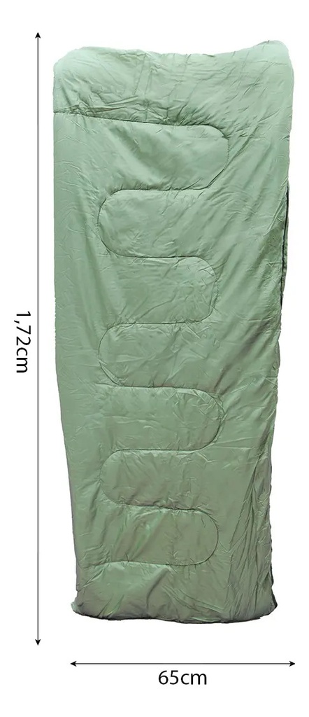 Bolsa De Dormir Térmica Impermeable Dakota Camping Rectangular Temperatura De 10ºc A 20ºc Verde Derecho - Inferior