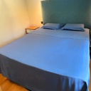 Combo X2 Juegos De Sábanas King 196 Cm Largo X 182 Cm Ancho Dakota 600 Hilos Suaves Color Azul