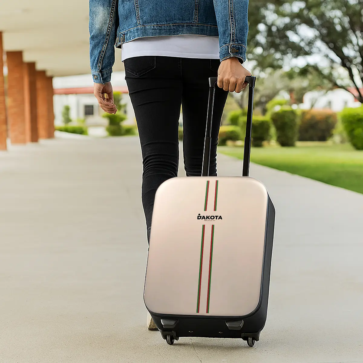 Valija Plegable Mediana 20 Carry On Monobag 35l Con Ruedas Candado Tsa Color Rosa Liso