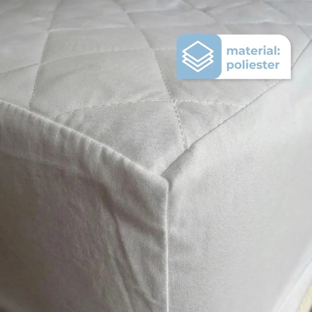 Cubre Colchón Funda Protector Impermeable Queen Ajustable Blanco