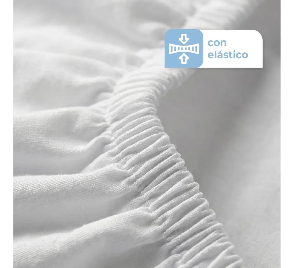 Cubre Colchón Funda Protector Impermeable Queen Ajustable Blanco
