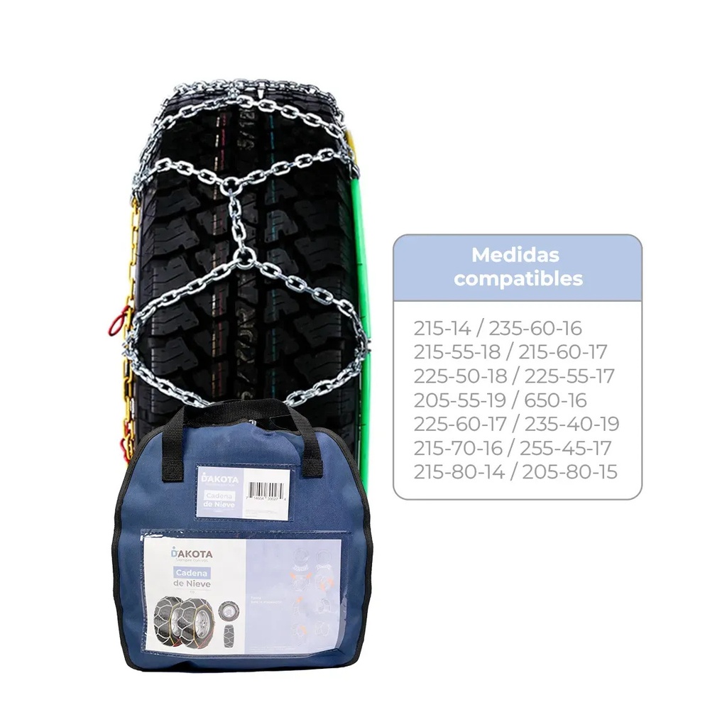 Cadena De Nieve Cd230 Para Auto Y Camioneta Antideslizante Reforzada