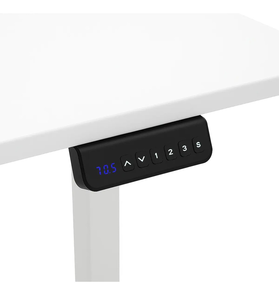 Escritorio Elevable Eléctrico Dakota Altura Regulable Blanco Blanco