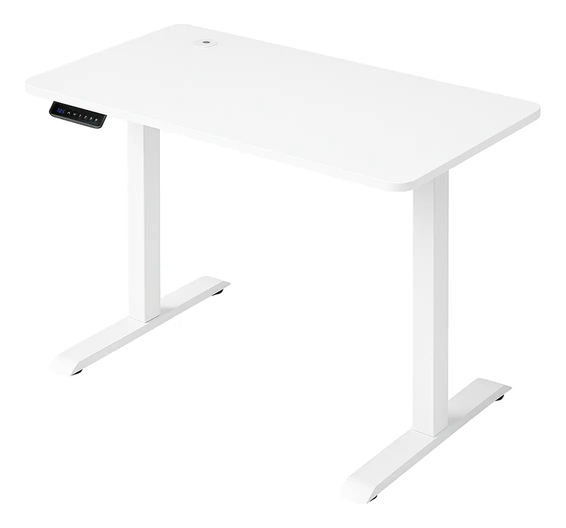 Escritorio Elevable Eléctrico Dakota Altura Regulable Blanco Blanco