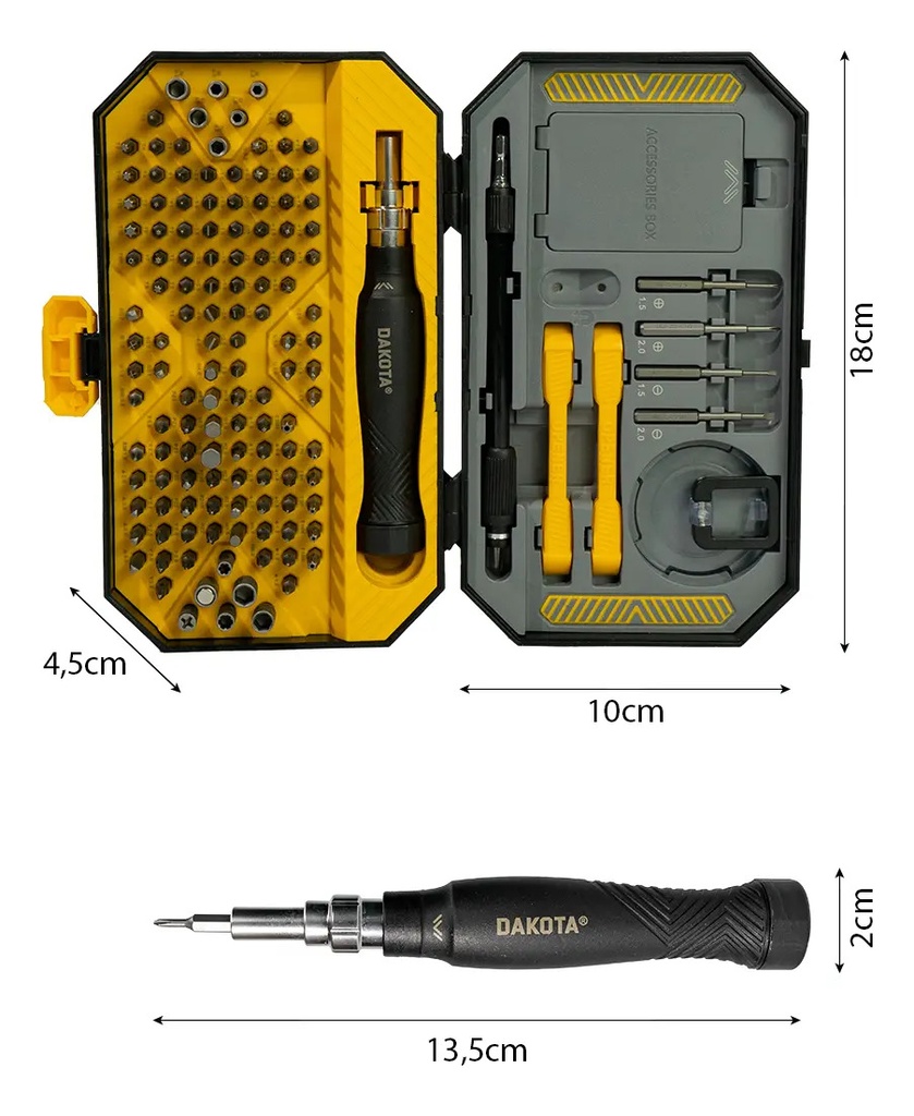 Kit Herramientas Reparacion Cel Destornillador 116 Piezas
