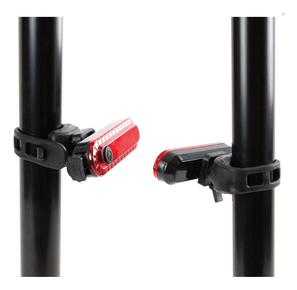 Kit Luces Led Usb Dakota Seguridad Bici Delantera Trasera Recargable Inalámbrica Negro