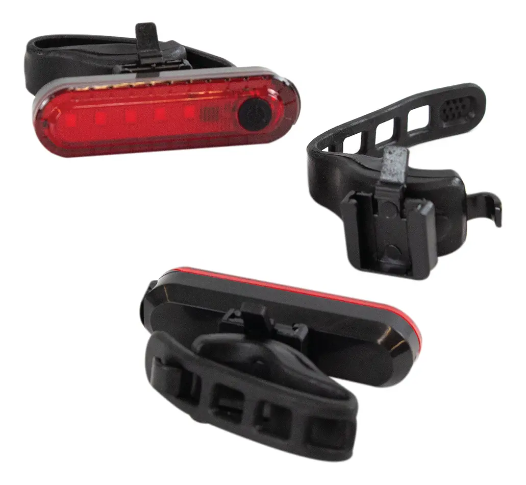 Kit Luces Led Usb Dakota Seguridad Bici Delantera Trasera Recargable Inalámbrica Negro
