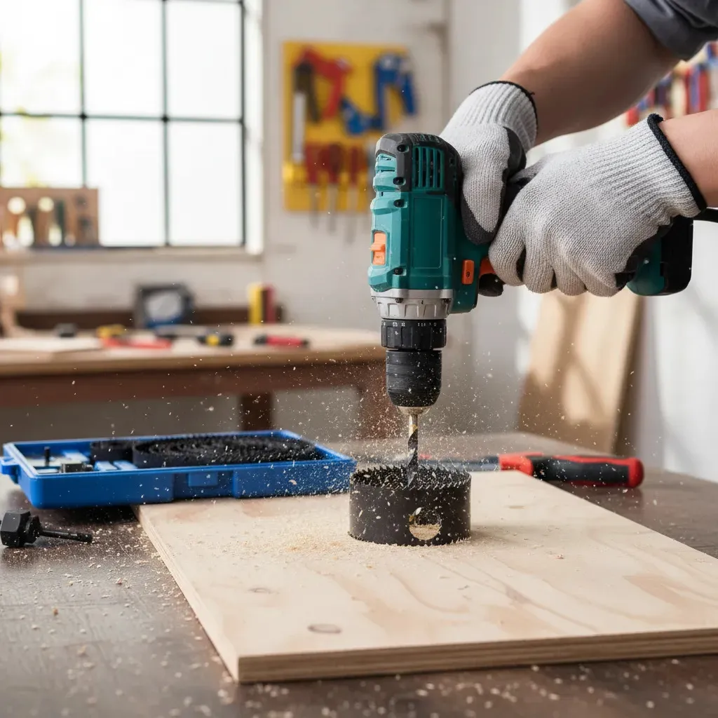 Juego Sierra Copa Para Taladro 17 Piezas Para Madera Mdf Melamina Yeso Plástico Con Estuche Acero Al Carbono