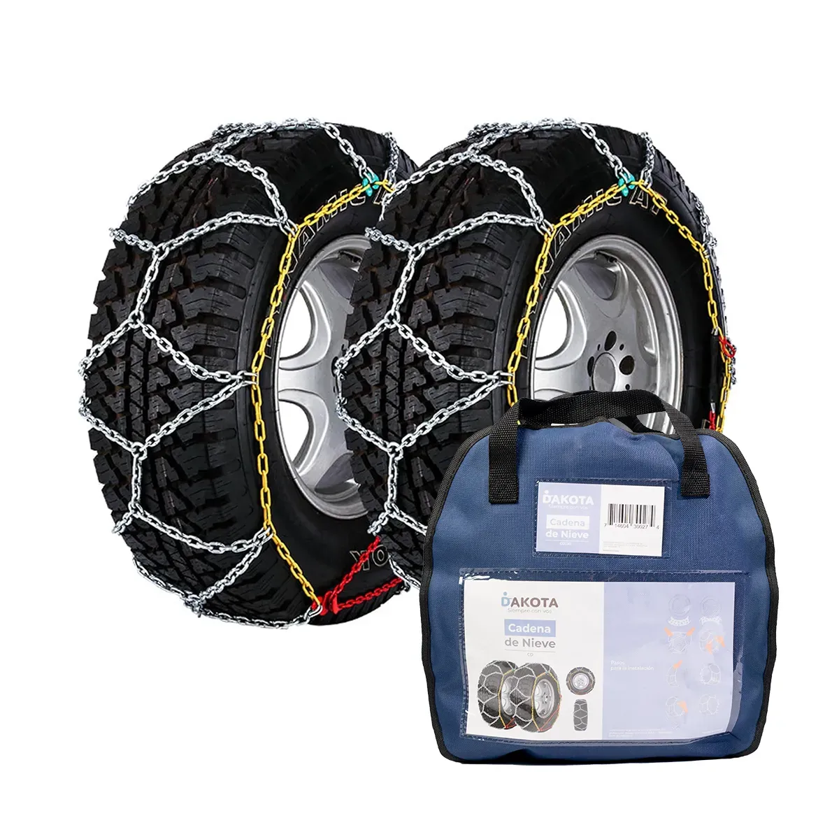 Combo Cadenas Para Nieve + Guantes + Chaleco Reflector + Linterna Led De Regalo