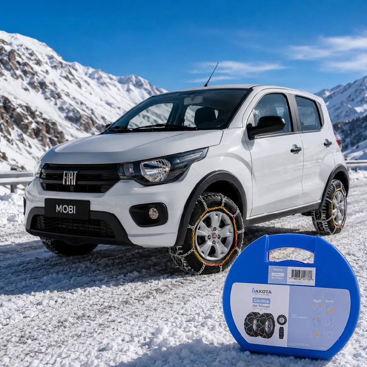 Combo Cadenas Para Nieve + Guantes + Chaleco Reflector + Linterna Led De Regalo
