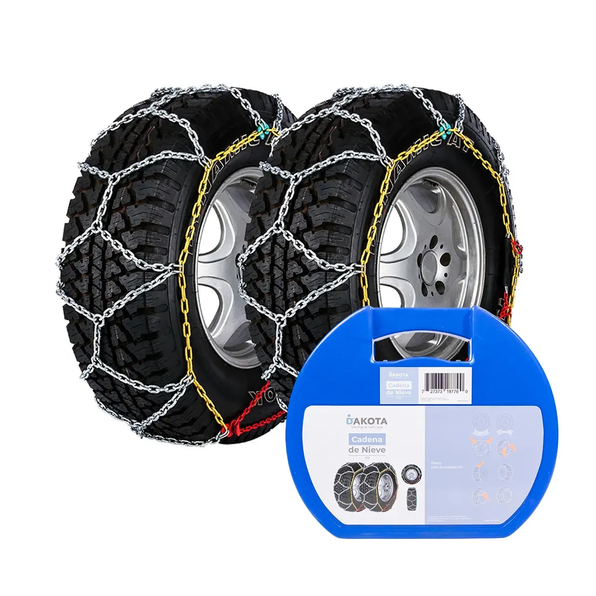 Combo Cadenas Para Nieve + Guantes + Chaleco Reflector + Linterna Led De Regalo