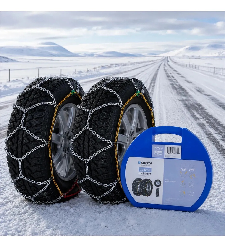 Combo Cadenas Para Nieve + Guantes + Chaleco Reflector + Linterna Led De Regalo