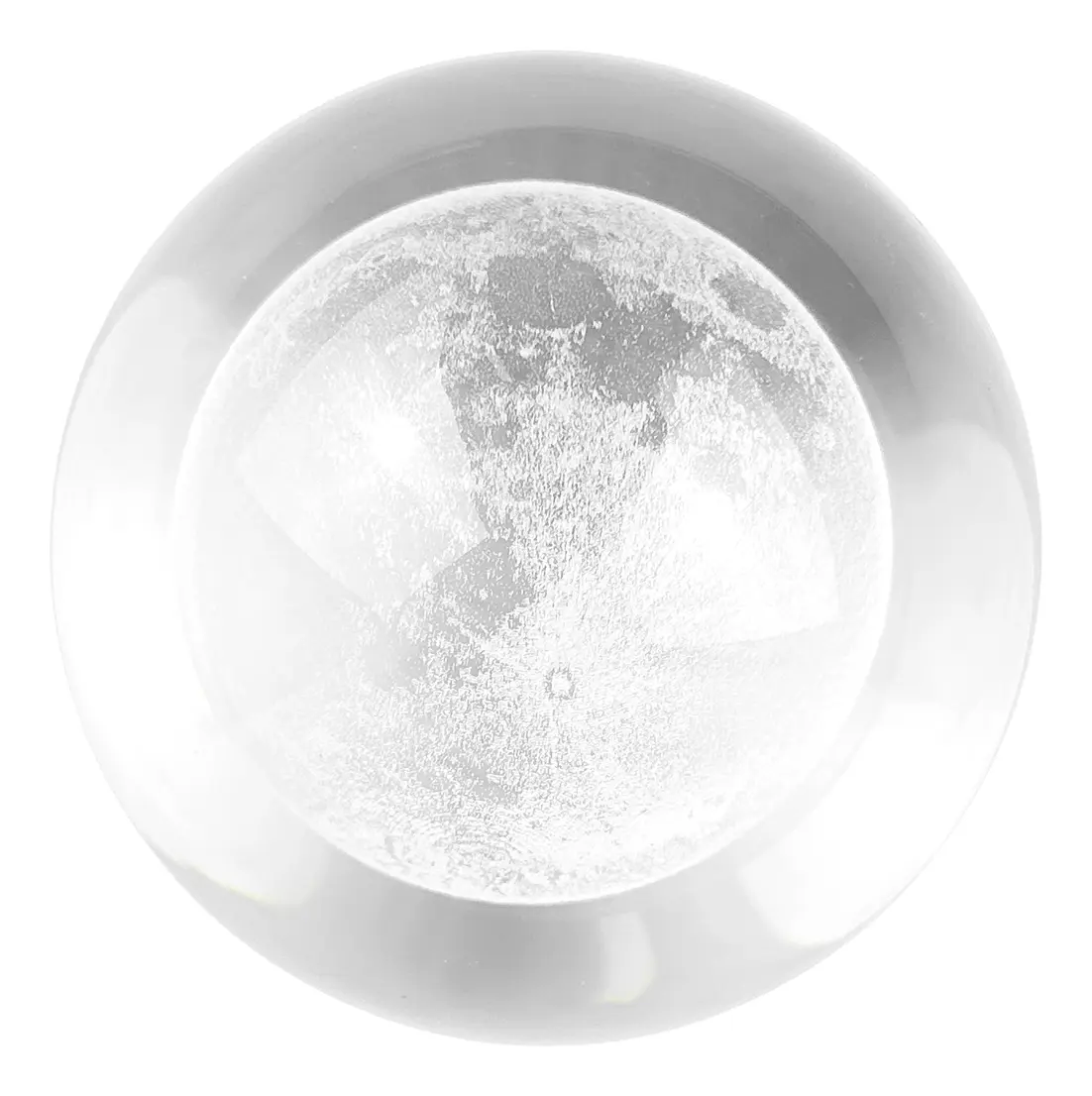 Esfera De Cristal 3d Dakota Luna Lampara Led Usb Luz Noche Estructura Marrón Madera