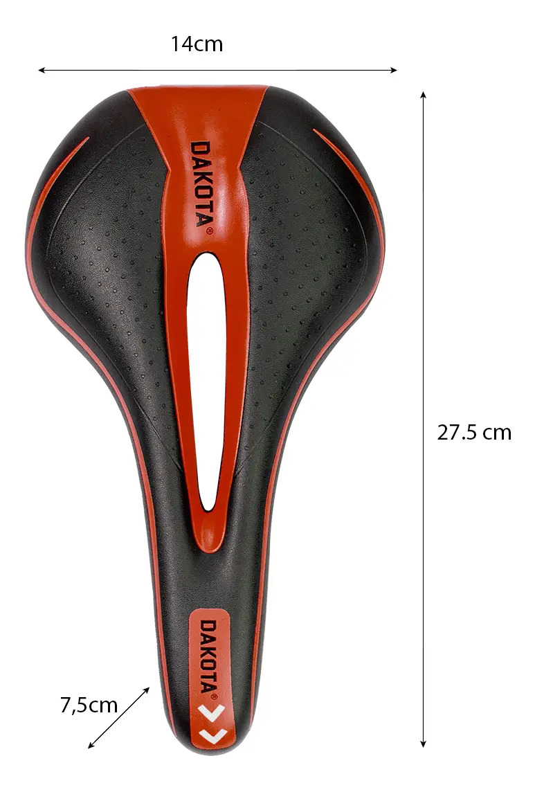 Combo Asiento Para Bicicleta Super Gel Antiprostatico Rojo + Soporte Celular Aluminio Negro 27.5 Cm 14.5 Cm