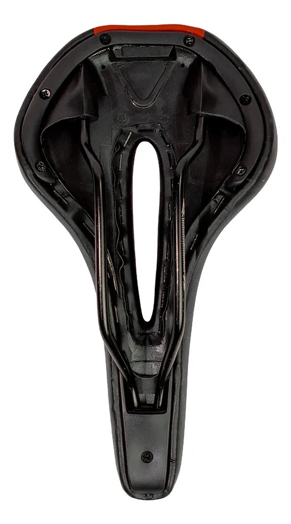 Combo Asiento Para Bicicleta Super Gel Antiprostatico Rojo + Soporte Celular Aluminio Negro 27.5 Cm 14.5 Cm
