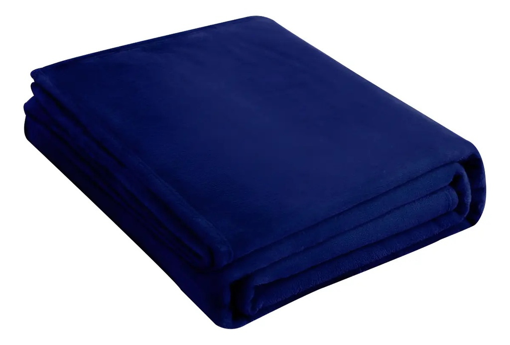 Frazada Manta Franela 200x230 Dakota Media Estación Color Azul Liso 1 Kg