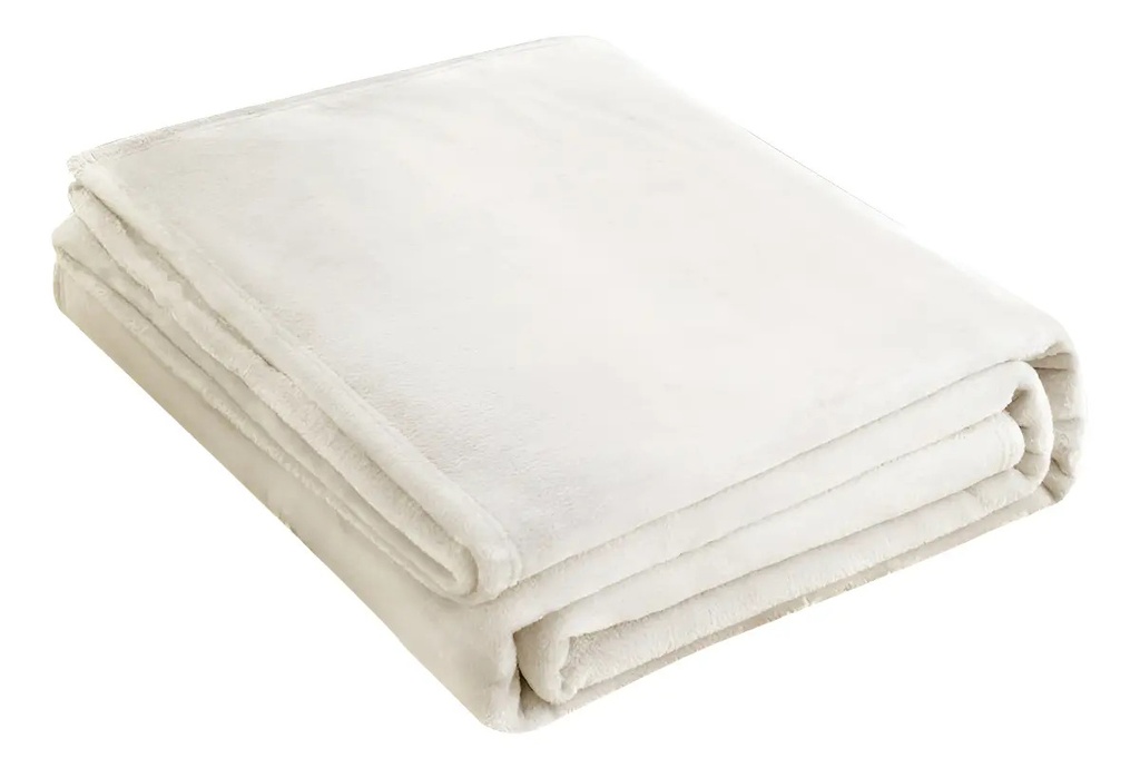 Frazada Manta Franela 200x230 Dakota Media Estación Color Beige Liso 1 Kg