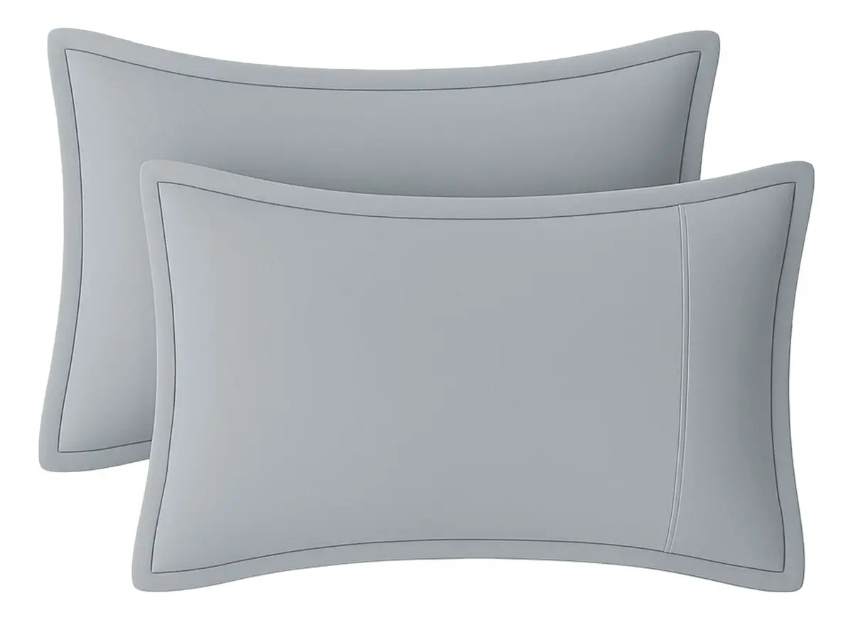 Juego De Sábanas Queen Dakota 600 Hilos Suaves Resistentes Color Gris Diseño De La Tela Lisa