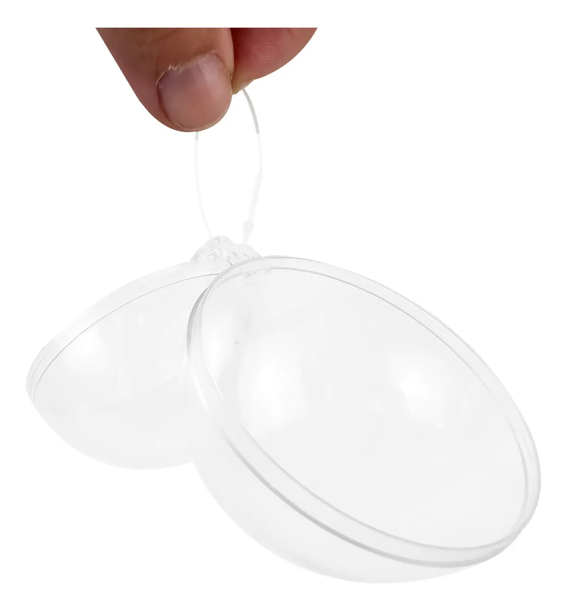 Esferas Transparentes Personalizables Encastrables Para Arbol De Navidad X 24 Unidades Trasparente