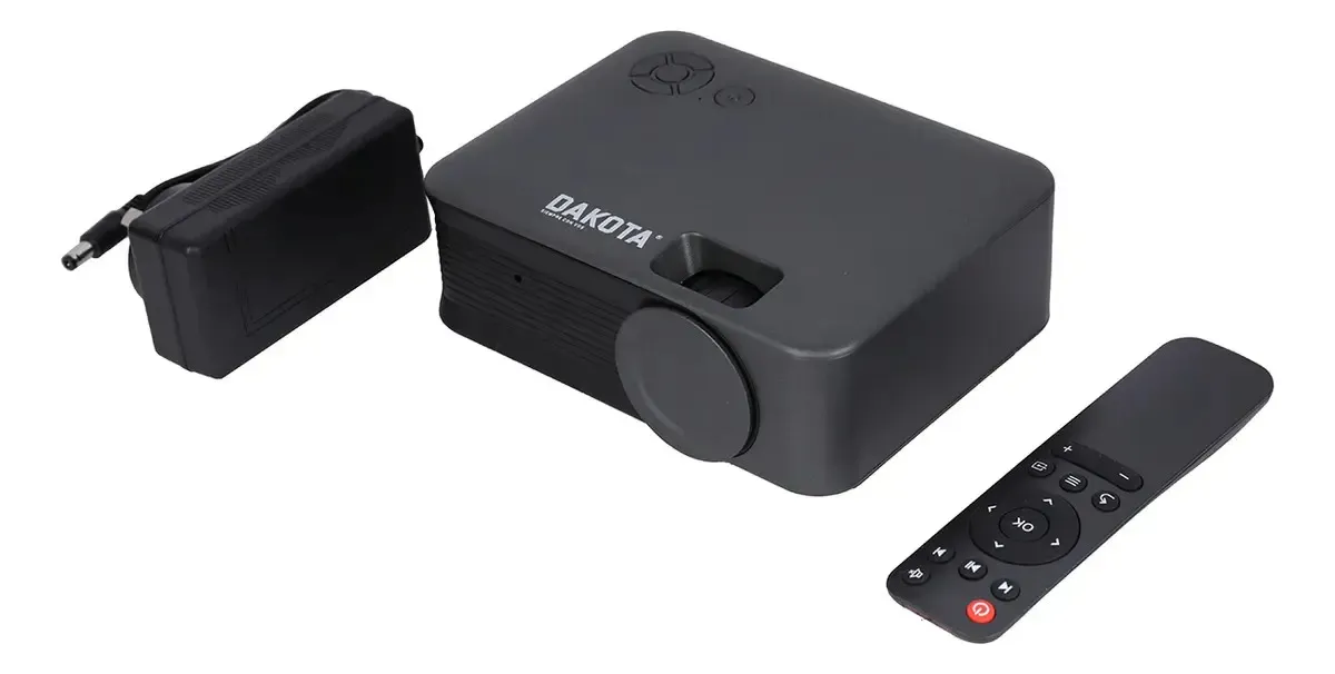 Combo Mundial Proyector Full Hd Negro Y Pantalla 120 Cine En Casa Ideal Mundial