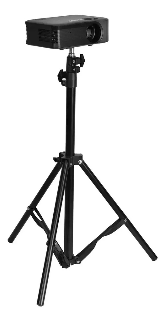 Combo Mundial Proyector Full Hd Negro Y Pantalla 120 Cine En Casa Ideal Mundial