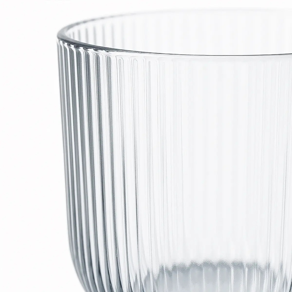 Set X6 Vasos De Vidrio Trasparentes Dakota Con Líneas Premium Color Trasparente