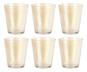 Set X 6 Vasos De Vidrio Color Dorado Dakota Elegantes Modernos