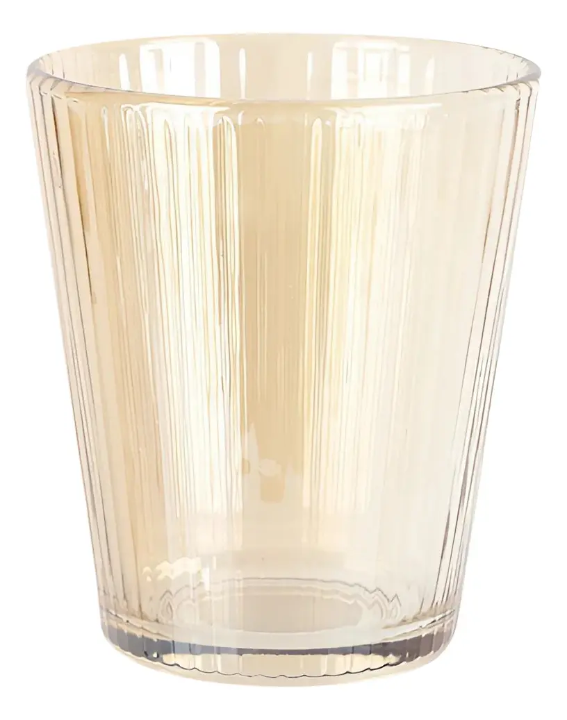 Set X 6 Vasos De Vidrio Color Dorado Dakota Elegantes Modernos
