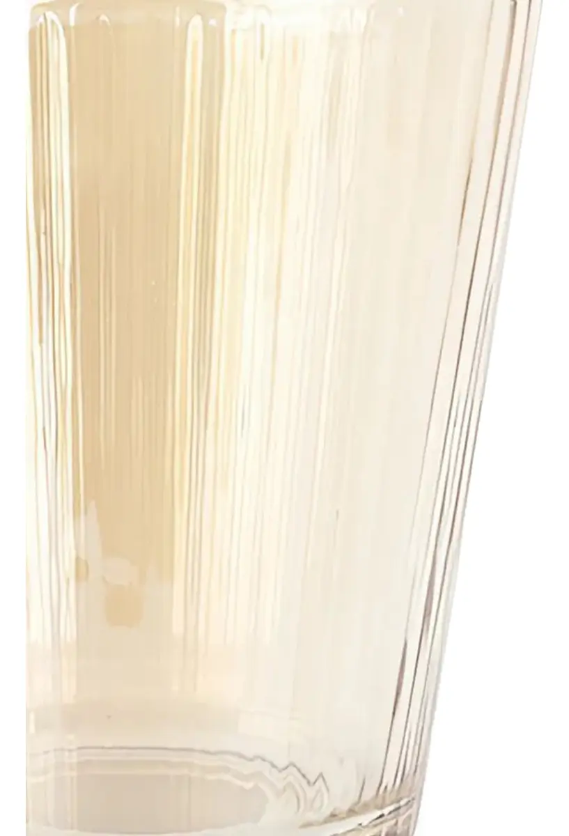 Set X 6 Vasos De Vidrio Color Dorado Dakota Elegantes Modernos