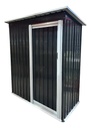Cobertizo Exterior Dakota 182x150x75 Cm Depósito Metálico Acero Galvanizado Caseta De Jardín Con Puerta Y Cerrojo Negro