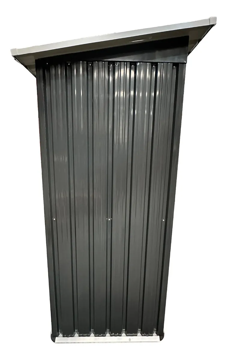 Cobertizo Exterior Dakota 182x150x75 Cm Depósito Metálico Acero Galvanizado Caseta De Jardín Con Puerta Y Cerrojo Negro
