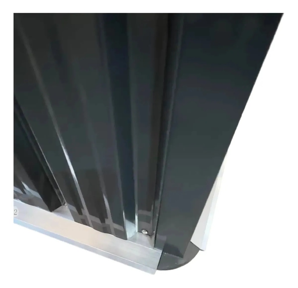 Cobertizo Exterior Dakota 182x150x75 Cm Depósito Metálico Acero Galvanizado Caseta De Jardín Con Puerta Y Cerrojo Negro