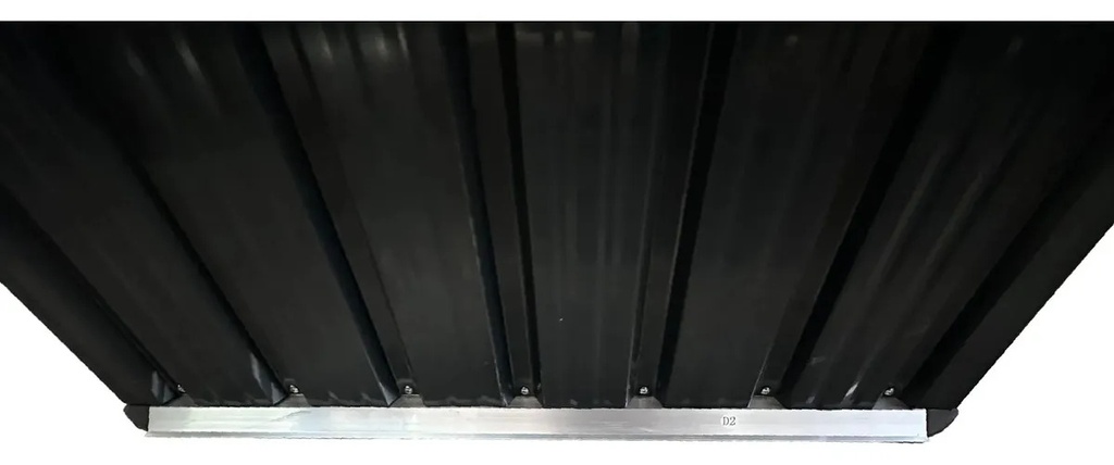 Cobertizo Exterior Dakota 182x150x75 Cm Depósito Metálico Acero Galvanizado Caseta De Jardín Con Puerta Y Cerrojo Negro