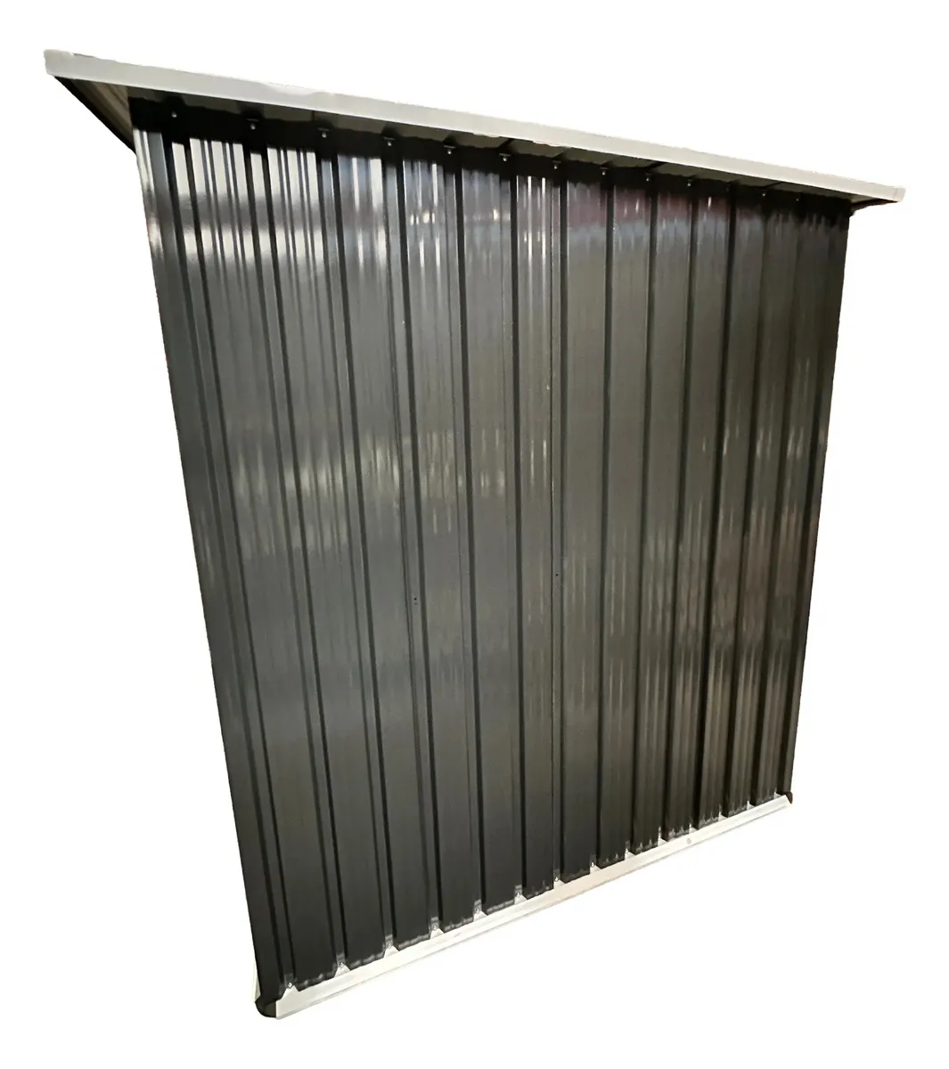 Cobertizo Exterior Dakota 182x150x75 Cm Depósito Metálico Acero Galvanizado Caseta De Jardín Con Puerta Y Cerrojo Negro