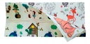 Alfombra Pillow Antigolpes Bebes 200x180 Reversible + Bolso Ardillas Venados