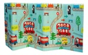 Alfombra Pillow Antigolpes Bebes 200x180 Reversible + Bolso Autobus Aviones
