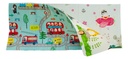 Alfombra Pillow Antigolpes Bebes 200x180 Reversible + Bolso Autobus Aviones