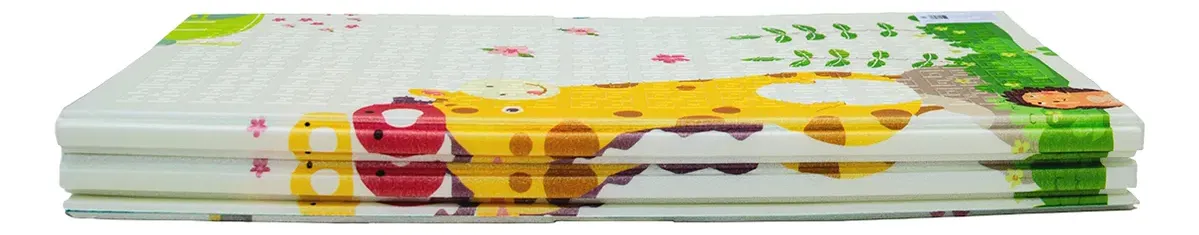 Alfombra Pillow Antigolpes Bebes 200x180 Reversible + Bolso Aviones Unicornios