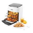 Freidora De Aire Dakota 12 Litros Digital 2200w Air Fryer Pantalla Táctil Función Hornear Asar Gratinar Sin Aceite Incluye Papel Manteca Blanco