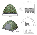 Carpa 4 Personas Dakota Automática 200x200x135cm Color Verde Militar