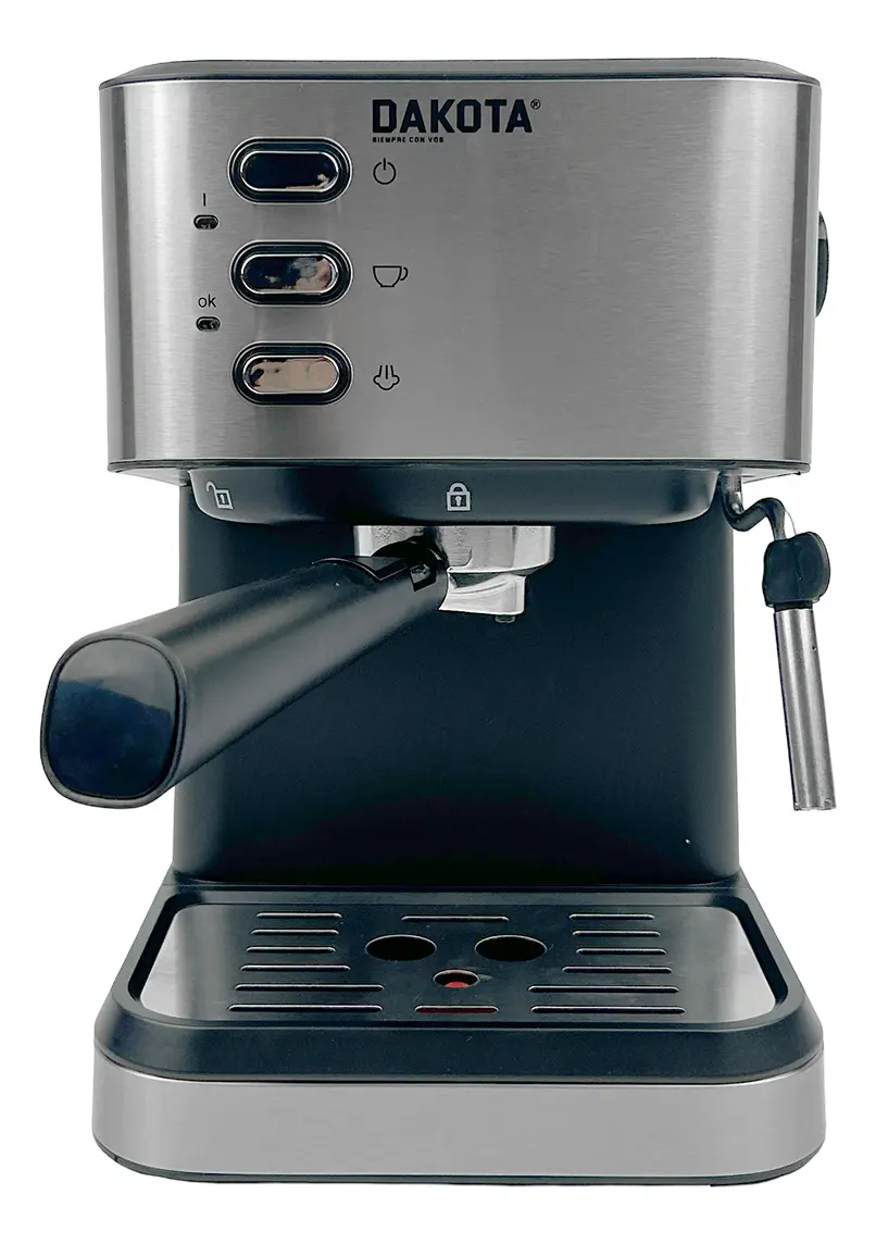Cafetera Expresso 2 En 1 Dakota Con Espumador 20 Bares 1,5l Color Plateado