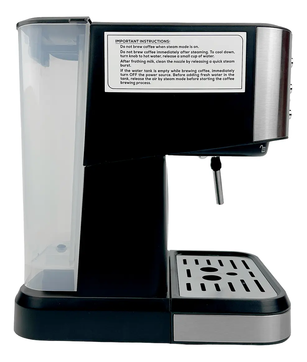 Cafetera Expresso 2 En 1 Dakota Con Espumador 20 Bares 1,5l Color Plateado