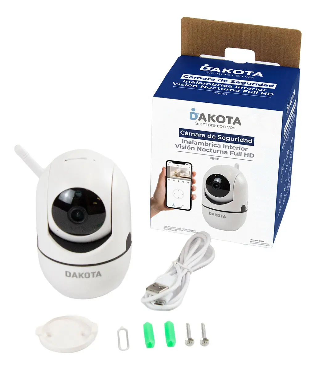 Combo 4 Cámaras Seguridad Ip Wifi Dakota 1080p Visión Nocturna Interior Blanco