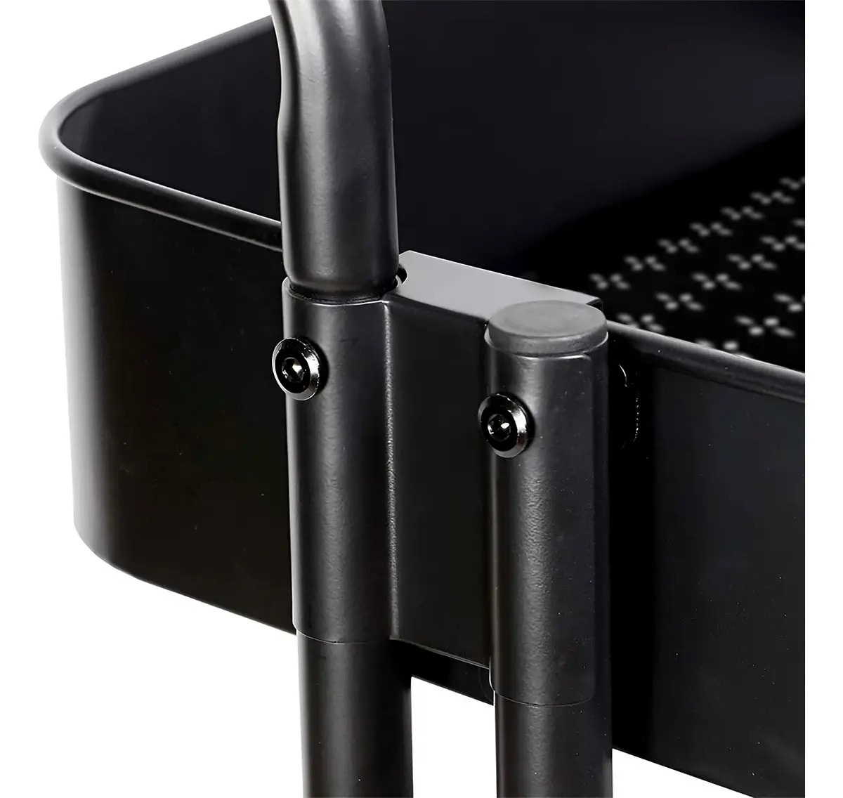 Carrito Organizador 3 Niveles Dakota Multiuso Estantería Con Ruedas Est003 Negro