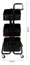 Carrito Organizador 3 Niveles Dakota Multiuso Estantería Con Ruedas Est003 Negro