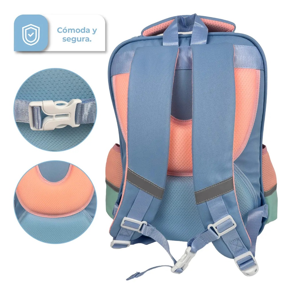 Mochila Infantil De Espalda Dakota Color Lila/verde Color Lila Verde