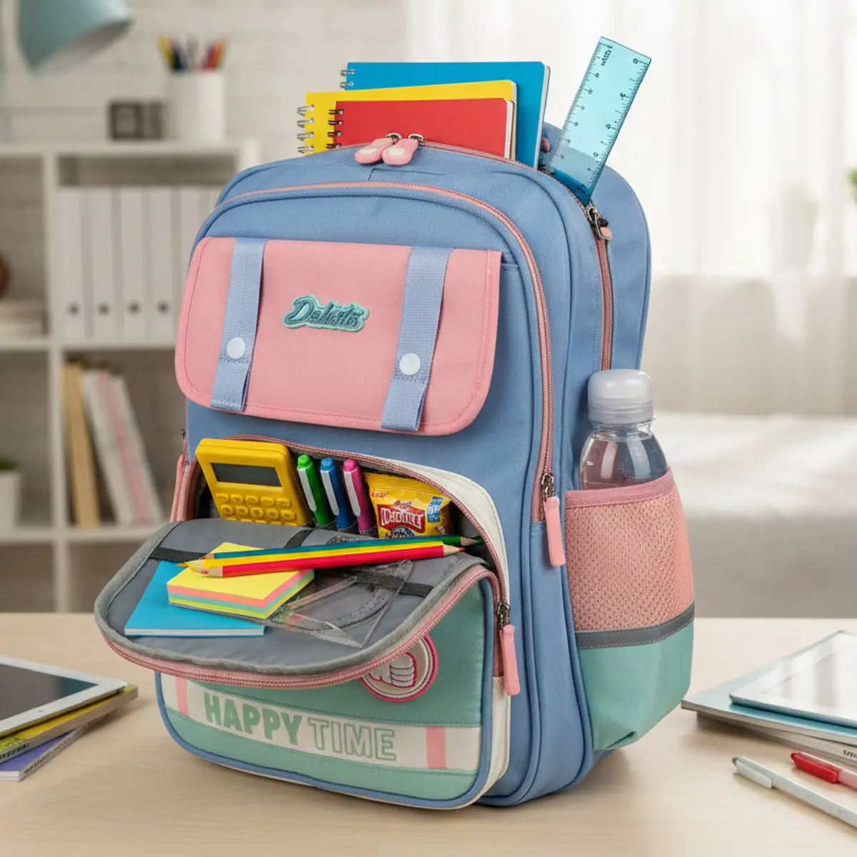 Mochila Infantil De Espalda Dakota Color Lila/verde Color Lila Verde