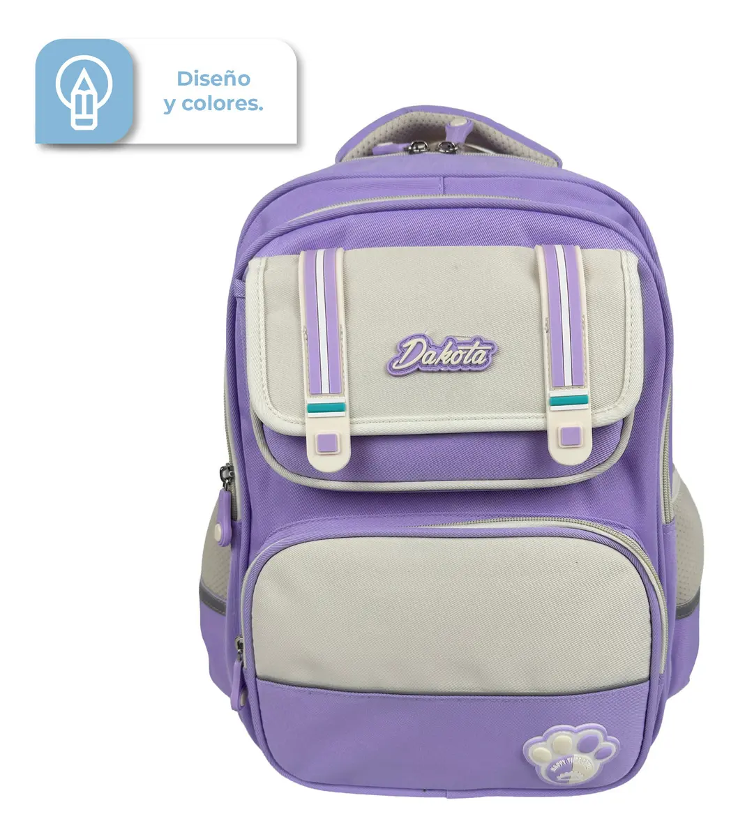 Mochila Infantil De Espalda Dakota Bag-inf003 Escolar Color Violeta