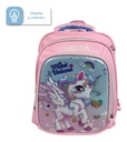 Mochila Escolar Infantil Dakota Unicornio Rosa 100% Poliéster
